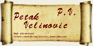 Petak Velinović vizit kartica
